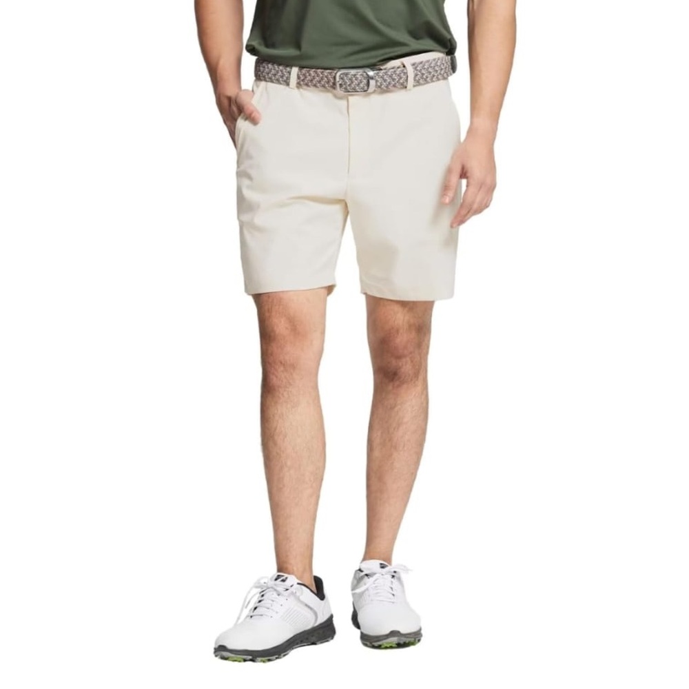 Classic Tan Flat Front Men's Shorts